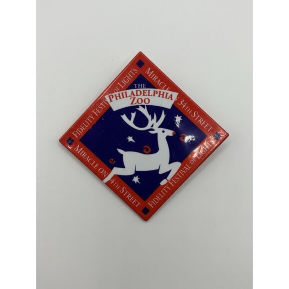 VTG 90s Christmas Pin Lot of 3 Holidays Snowman Santa’s Sleigh Reindeer - Picture 2 of 7